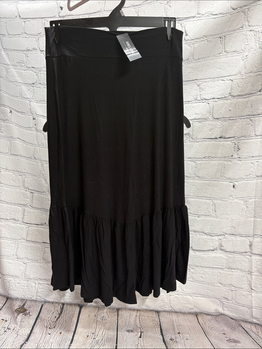Agnes & Dora Black Maxi Skirt with Ruffled Hem